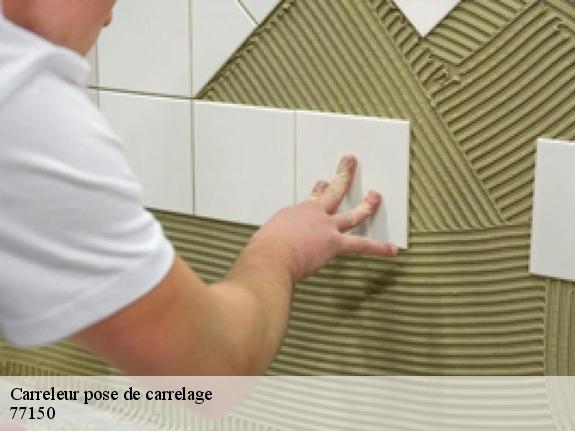 Carreleur pose de carrelage  77150